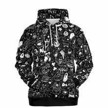 Load image into Gallery viewer, Front view of the Dark Elements Hoodie 2.0 with fresh, new designs