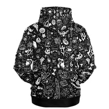 Load image into Gallery viewer, Back view of the Dark Elements Hoodie 2.0 with fresh, new designs