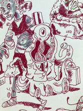 Load image into Gallery viewer, Illustration of Umberto in a top hat with various elements in the background