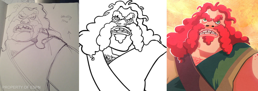 ESPN Process 6Nations Character Design