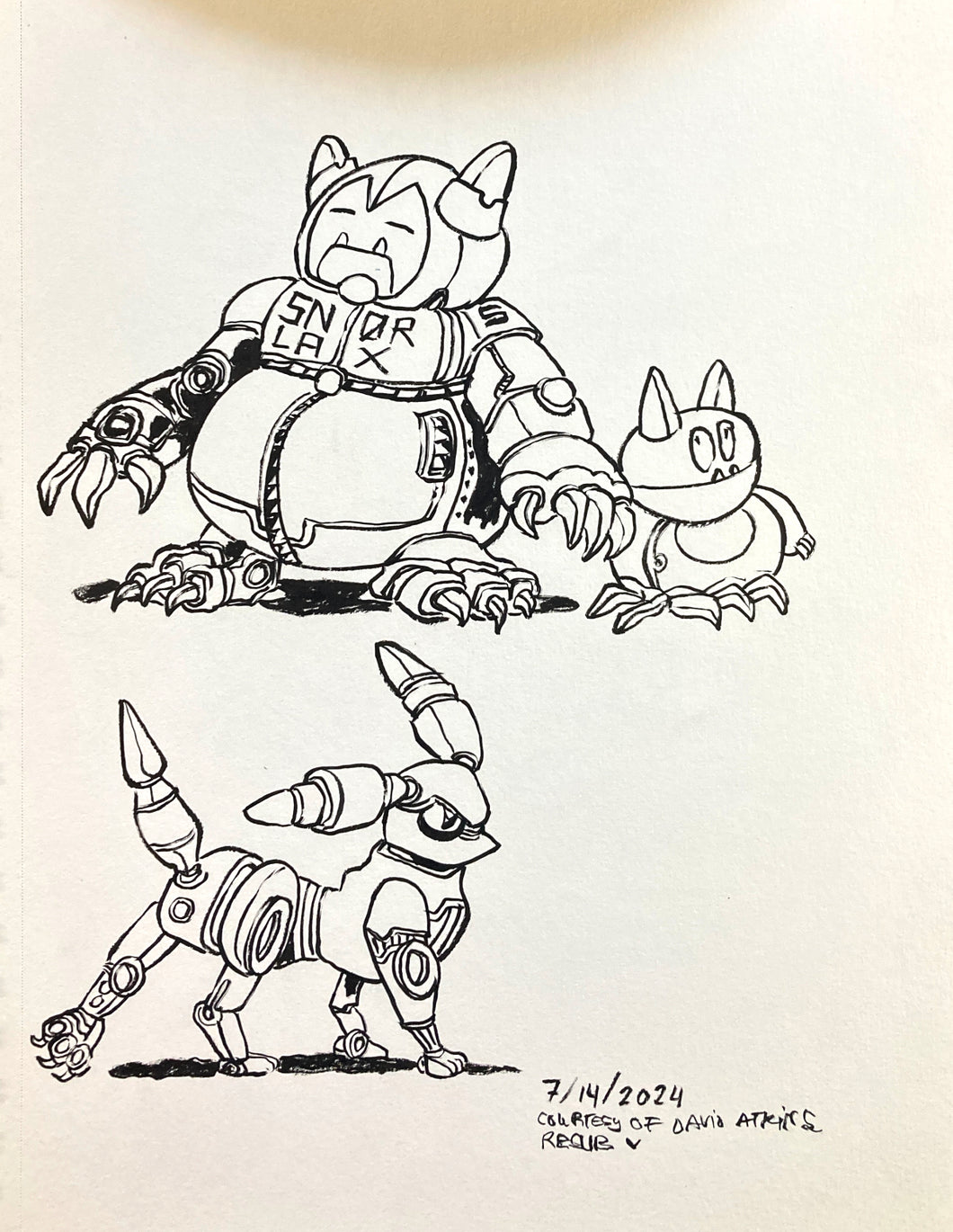 Two mechanized Pokemon  (Snorlax and Evee)