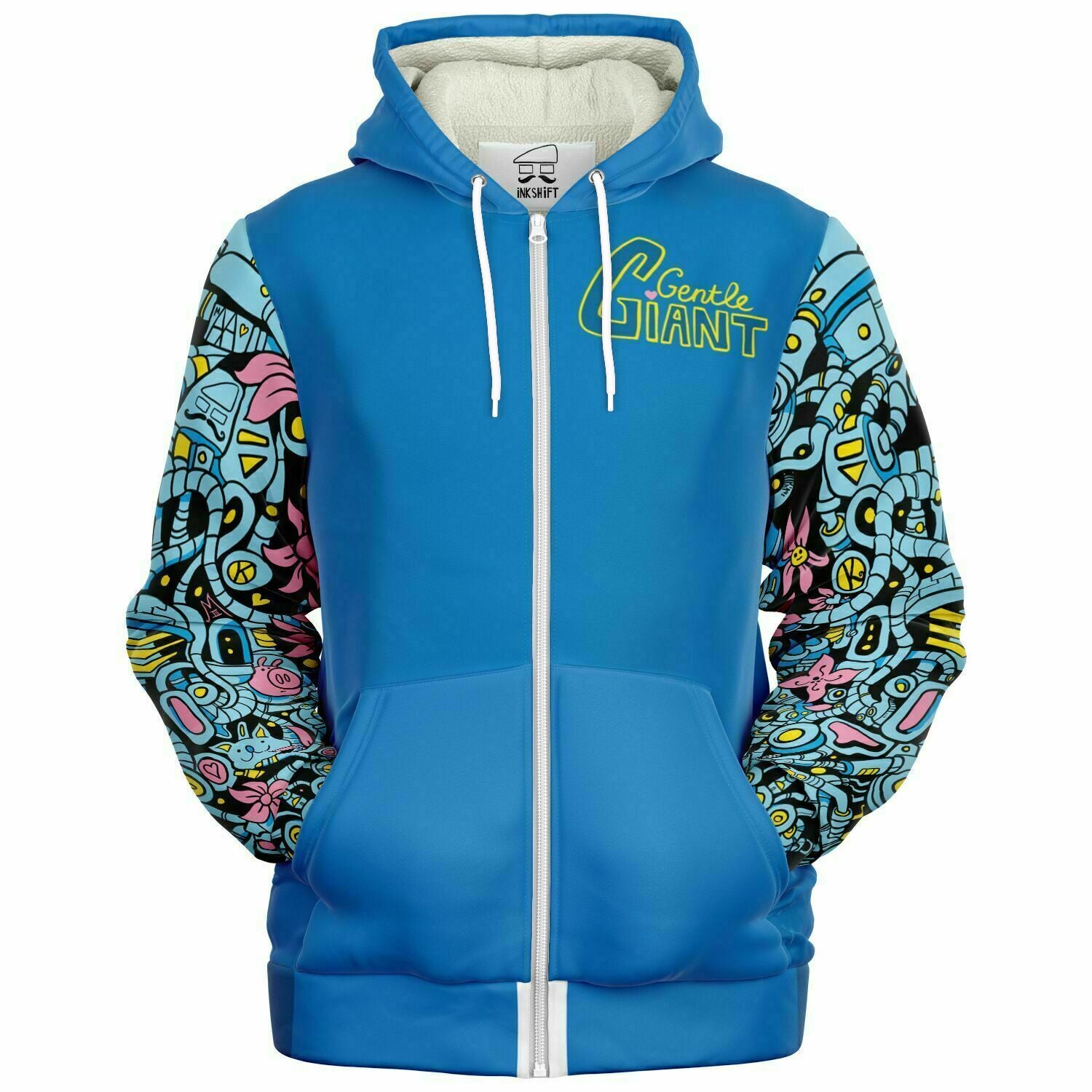 Gentle Giant Zip Hoodie: BLACK LINE – Inkshift