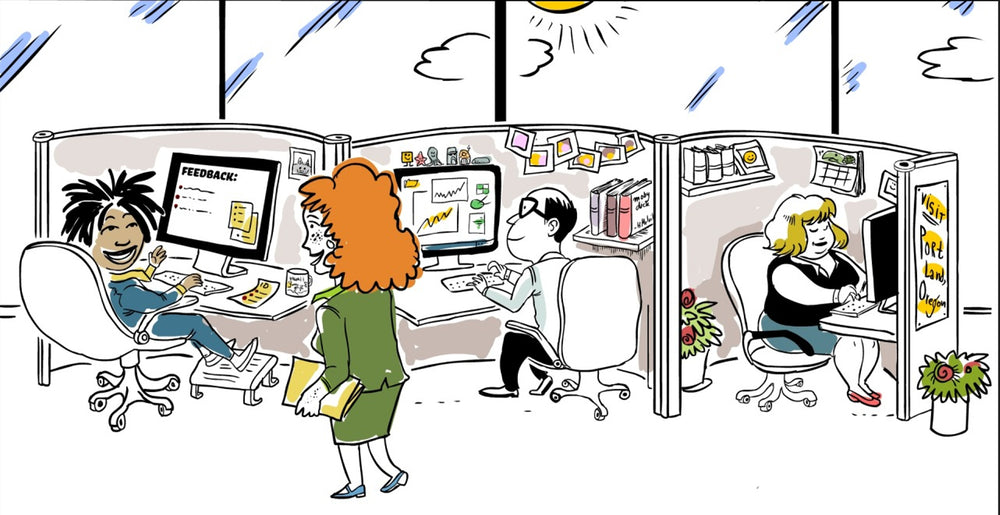 Style frame from animation created for Stanford University