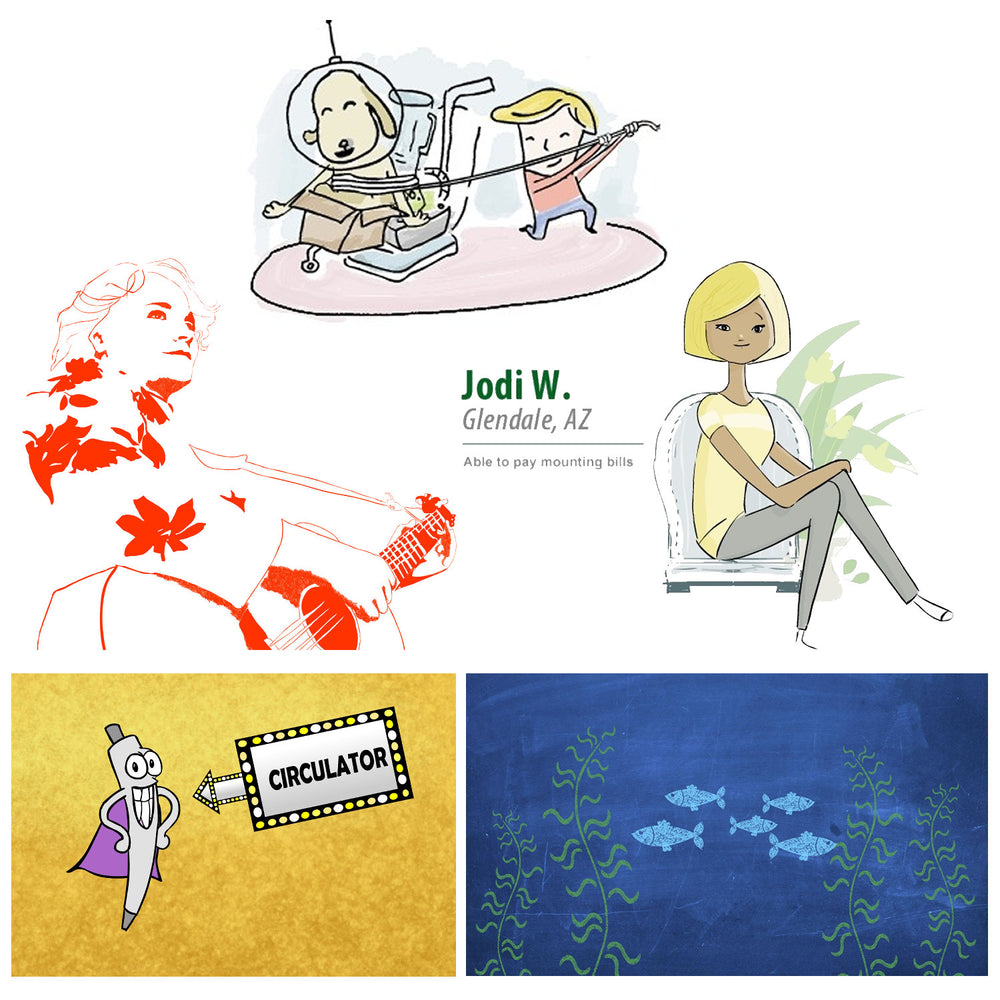 Matched or created styles for various commercials